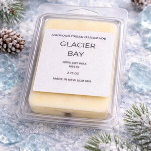 Wax Melt Label says Glacier Bay Wax Melt